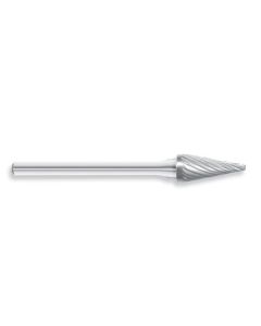 HTCSM-51 image(0) - HTC Tool SM-51 Solid Carbide Burr, Pointed Cone Shape, 22 Degree Angle, Single Cut