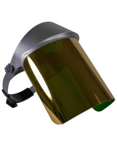 OBR156R image(0) - Oberon Face Shield with Ratcheting Headgear - Heat Reflective - Window: Dark Green Gold