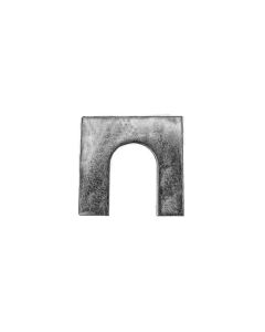 AVC5077 image(0) - AUVECO 5077 Shim, 1/8 in THK x 1/2 in Slot x 1-1/8 x 1-1/8 in, Zinc