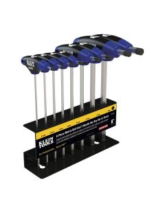 KLEJTH68MB image(0) - Klein Tools Hex Kit Set, Metric, Ball End T-Handle, 6-Inch with Stand, 8-Piece
