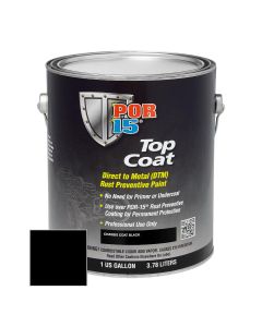 POI45901 image(0) - POR-15 INC 45901 Top Coat DTM Paint, 1 gal Can, Chassis Black, Liquid, 30 to 60 min Curing