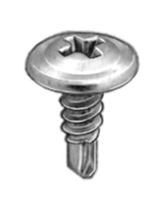 AVC12095 image(0) - AUVECO 12095 Phillips Washer Head Teks Point Tapping Screw, #8 Screw x 1/2 in L x #2 Drill Point, Zinc