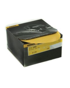 MRK23388080 image(0) - Mirka Abrasives Bulldog Gold 23388080 23 Series Semi-Open Coated Autobox Sanding Disc, 5 in, P80 Grit, Aluminum Oxide
