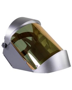 OBR2125AFR500 image(0) - OBERON Face Shield with Ratcheting Headgear - Heat Reflective - Window: Clear Gold Anti-Fog - With Lower Crown and Shield Extender