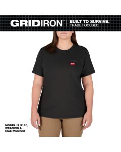 MLWF451B-2X image(0) - Milwaukee Tool Women's GRIDIRON Pocket T-Shirt - Short Sleeve -  Black -  2X