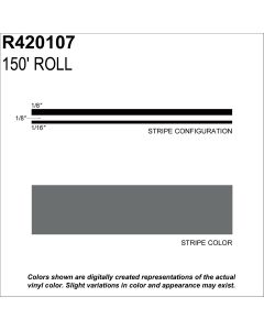 SHR420107 image(0) - SHARPLINE CONVERTING INC MS, 5/16" X 150'; Gunmetal Metallic