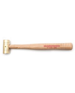 KDT81-110G image(0) - GearWrench 8 Ounce Brass Hammer with Hickory Handle
