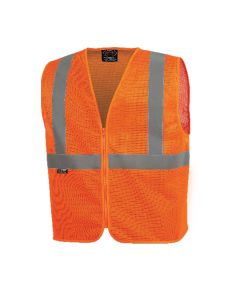 SRWV1025050U-2XL image(0) - Pioneer Pioneer - Mesh Safety Vest No Pockets - Hi-Vis Orange - Size 2XL