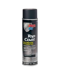 POI45918 image(0) - POR-15 INC 45918 Top Coat DTM Paint, 14 oz Aerosol Can, Chassis Black, Liquid, 30 to 60 min Curing