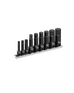 TIT49010 image(0) - TITAN 9 pc. Impact SAE Hex Bit Socket Set