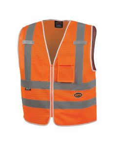 SRWV1025250U-3XL image(0) - Pioneer Mesh 8-Pocket Safety Vest  - Color:  Hi-Vis Orange  - Size: 3XL