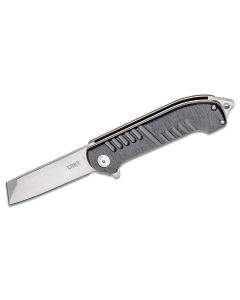 CRK4031 image(0) - CRKT (Columbia River Knife) Razel GT 8Cr13MoV Satin Plain Blade Assisted Folding Knife with Liner Lock Aluminum Handle - Black