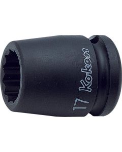 KKN14405A-1-2 image(0) - Ko-ken USA 14405A-1/2 1/2 Sq. Dr. Socket 1/2 12 point Length 38mm