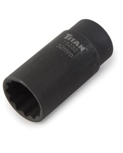 TIT15232 image(0) - TITAN 32MM 1/2" DR 12PT AXLE NUT SKT