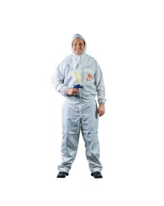 HITPS225W image(0) - High Teck Products PS225W Premium Paint Suit, 3X-Large, White, 2-Way Zipper