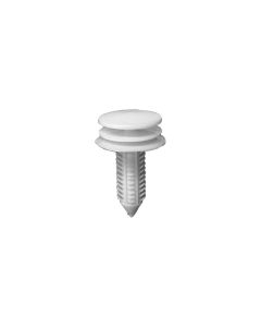 AVCAP16695 image(0) - AUVECO AP16695 Triple Head Type 9 Door Trim Panel Retainer, (18 mm Dia Top x 20 mm Dia Bottom) Head, Nylon, White