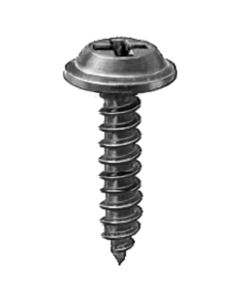 AVCAP12215 image(0) - AUVECO AP12215 Phillips Flat Top Washer Head A/AB Point Tapping Screw, #8 x 3/4 in L, Black E-Coat