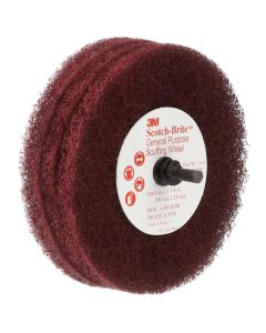 MMM67430 image(0) - 3M Scotch-Brite 67430 CF-D4 Series General Purpose Scuffing Wheel, 4 in, Very Fine Grade, Aluminum Oxide
