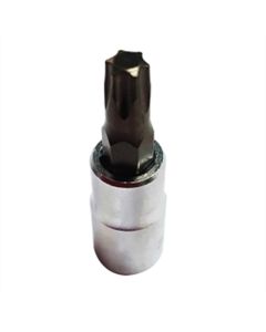 VIMPFS4T8 image(0) - VIM Tools T8 TORX, Gun Metal Gray Bit, Satin Chrome 1/4 Inch Square Drive Bit Holder