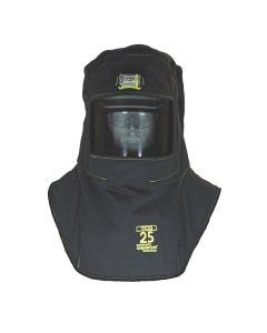 OBRTCG25-CCHVSL image(0) - OBERON Hood with Hard Cap - Arc Flash - 25 Cal TCG - With Fresh Air Arc Flash Hood Ventilation System & Light - Canadian - Color: Black - Window: True Color Grey (TCG)