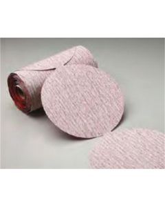 NOR18168 image(0) - Carborundum Abrasives Carbo Premier Red 18168 Dri-Lube Stick-On Sanding Disc Roll, 6 in, P220 Grit, Aluminum Oxide
