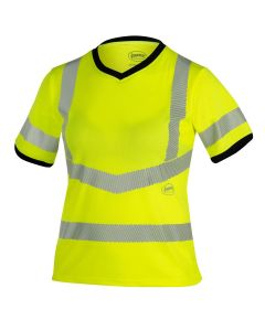 SRWV1058160U-S image(0) - Pioneer Short Sleeve Safety T-Shirt - Women's - Color: Hi-Vis Yellow - ANSI/ISEA 107-2020 Class 3 Type R - Size: Small