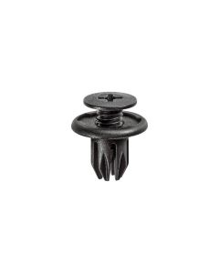AVC17267 image(0) - AUVECO 17267 Push/Screw-Type with Open End Front and Rear Bumper Retainer, 20 mm Dia Head, Nylon, Black