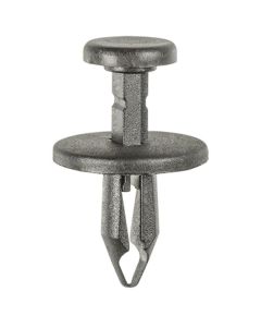 AVCAP20458 image(0) - AUVECO AP20458 Push-Type with Closed End Side Shield Retainer, 20 mm Dia Head x 17 mm L Stem x 7 mm Hole, Black