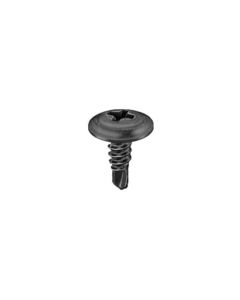 AVCAP15774 image(0) - AUVECO AP15774 Phillips Washer Head Tapping Screw, #8 Screw x 1/2 in L x #2 Drill Point, Black Phosphate