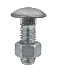 AVC3102 image(0) - AUVECO 3102 Round Head Bumper Bolt, 1/2 in - 13 TPI x 1-1/2 in L, Stainless Steel Cap/Zinc