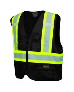 SRWV1021571U-23XL image(0) - Pioneer Safety Vest  - Color:  Black  - Size: 2/3XL