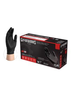 AMXGPNB44100 image(0) - Gloveworks M P/F, Textured Black Nitrile Gloves