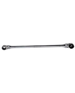 KTIXDDB17X19 image(0) - K Tool International Wrench 17mm x 19mm Metric Ratcheting Reversible Double Box Universal Spline 90 Tooth