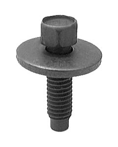 AVC12160 image(0) - AUVECO 12160 Hex Head Sems Dog Point Body Bolt, M6 x 1 mm Screw x 22 mm L, Phosphate
