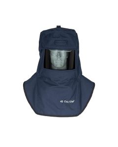 OBRLAN4-CCHVSL image(0) - OBERON Hood with Hard Cap - Arc Flash - 40 Cal LAN - With Fresh Air Arc Flash Hood Ventilation System & Light - Canadian - Color: Navy Blue - Window: True Color Grey (TCG)