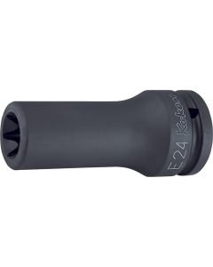 KKN16325-E24 image(0) - Ko-ken USA 16325-E24 3/4 Sq. Dr. Impact Deep TORX E24 Socket - Length 100mm