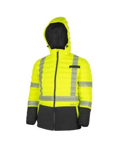 SRWV1136660U-XL image(0) - Pioneer Seamless Quileted Parka - Color:  Hi-Vis Yellow / Black  - Size: XL