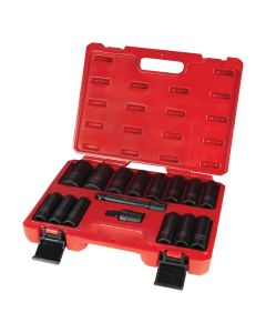 WLMM798 image(0) - Wilmar Corp. / Performance Tool 16 pc. 1/2" Dr. Metric Impact Socket Set