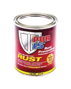 POI45108 image(0) - POR-15 INC 45108 High Performance Rust Preventive Coating, 1 pt Can, Clear, 250 to 450 sq-ft/gal Coverage