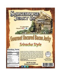 THS370295 image(0) - Tender Heifer Snack Co. Sriracha Style Gourmet Uncured Bacon Jerky - 2 Ounce