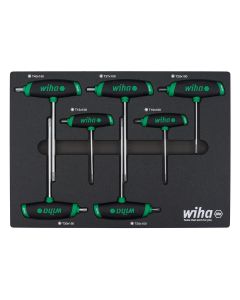 WIH36489 image(0) - WIHA Tools 7 Piece SoftGrip Dual Drive Torx T-Handle Tray Set