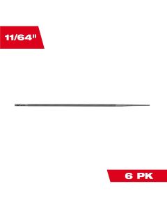 MLW49-16-2888 image(0) - Milwaukee Tool 13/64 Inch Round File for Saw Chain - 6 Pack