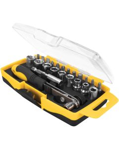 WLM20156 image(0) - Wilmar Corp. / Performance Tool 23 pc. Ratcheting Bit and Socket Set