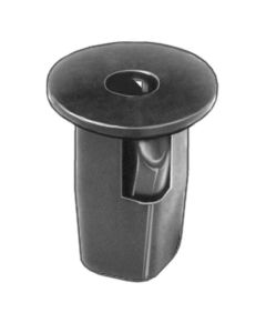 AVC19194 image(0) - AUVECO 19194 Fender Liner Screw Grommet, #12 Screw x 16 mm Dia Head x 18 mm L Stem x (9 x 9 mm) Hole, Nylon, Black