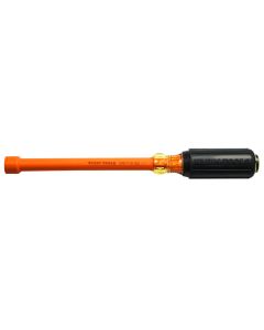 KLE646-7-16INS image(0) - Klein Tools 7/16-Inch Insulated Nut Driver 6-Inch Hollow Shaft
