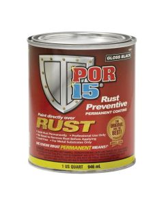 POI45204 image(0) - POR-15 INC 45204 High Performance Rust Preventive Coating, 1 qt Can, Gray, 250 to 450 sq-ft/gal Coverage
