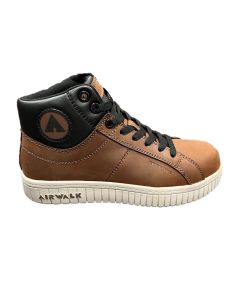 FSIAW6213-9.5M image(0) - AIRWALK DEUCE Mid SD10 - Women's Mid Top Shoe - SD10|CT|SR - Black/Brown/Dark Gray - Size: 9.5 - D - (Regular)