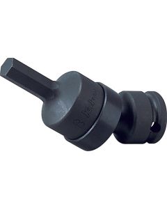 KKN13430M-6 image(0) - Ko-ken USA 13430M-6 3/8 Sq. Dr. Universal Bit Socket 6mm Hex Length 74mm