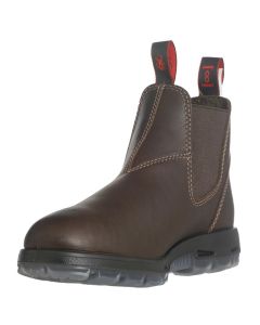 RDBUSNPU14 image(0) - Redback Boots USA Puma Dark Brown Slip-On Boot with Steel Toe, 14