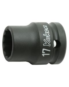 KKN14406A-7-16 image(0) - Ko-ken USA 14406A-7/16 1/2 Sq. Dr. Socket 7/16 12 point Length 38mm Thin walled